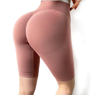 Strict Selection of Cross-border European and American Style Peach Hip Fitness Pants Women's Sports Tight Hip Lifting Pants High Waist Yoga Shorts