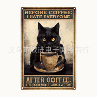 Ретро кошка украшения Cat жестянная роспись Amazon Wish Temu Горячие продажи поддерживает настройку