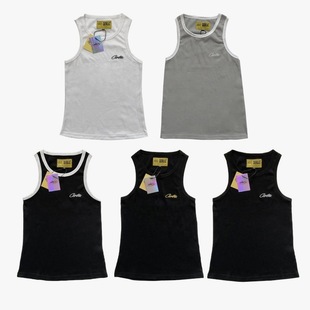 25SS Cross-border European and American Fashion Brand Alcatraz Island logo Letter Embroidered Sports Knitted Vest Men's and Women's High Street Sleeveless Shirt