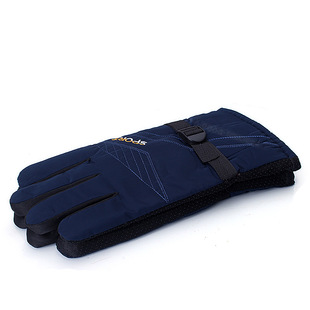 Winter outdoor sports cold-proof warm gloves anti-freezing hand riding solid color gloves fashion fleece-lined ski gloves