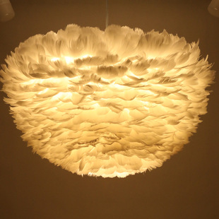 Factory foreign trade direct supply bedroom dining room shrink overlapping lampshade feather chandelier table lamp floor lamp accessories decorative lamp
