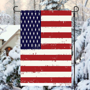 Amazon American Independence Day Garden Flag Linen Double-sided Flag Courtyard Decorative Flag