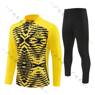 Dortmund Uniforms, Long-sleeved Football Training Uniforms, Adult and Kidsren's Home Service Uniforms, Custom-printed Numbers
