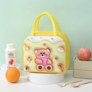 Cute Cartoon Lunch Box Bag Thickened Waterproof Lunch Bag Student Office Student Lunch Bag Portable Insulated Lunch Box