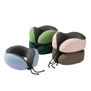 Memory foam U-shaped pillow travel U-shaped neck pillow aircraft high-speed rail travel portable ice silk neck pillow in stock wholesale