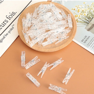 Plastic Clip Photo Clip Colorful Mini Photo Clip Transparent White Acrylic Clip Wholesale Christmas Decorative Light String Clip