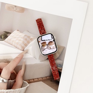 New Year Red Special Color Resin Strap for Apple Watch iwatch10 Generation 987654Ultra/SE