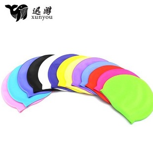 50g Comfortable Swimming Cap for Men and Women, Environmentally Friendly Silicone Material, Waterproof, Popular Foreign Trade Model, Printed Logo