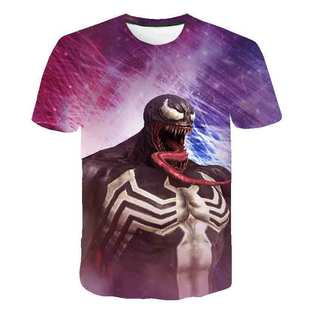 Warrior in the Dark Venom Print Men's Teen Short Sleeve T-Shirt Pirate Fans Round Neck Short Sleeve