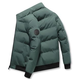 2022 New Men's Autumn and Winter Cotton-padded Jacket, Thickeneded Stand-up Collar, Slim Cotton-padded Jacket, Warm and Trendy Winter Clothing, Cross-border