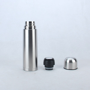 Stainless Steel Double-Layer Vacuum Bullet Thermos Cup Silver Water Cup Foreign Trade Thermos Cup for Men and Women Portable Saliva Cup