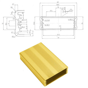 Car battery shell aluminum alloy shell industrial computer aluminum alloy instrument box aluminum profile power supply box aluminum shell