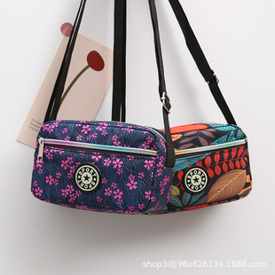 New mother bag Oxford cloth small shoulder bag women's flower cloth messenger bag elderly casual nylon shoulder bag wholesale