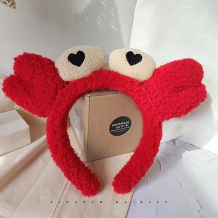 Cute face washing special headband for women 2023 new cartoon headwear hair band headband hair clip grottoes plush hair bundle