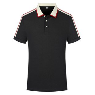 High-end liquid ammonia double mercerized POLO shirt work clothes embroidered summer group tooling short sleeve t-shirt work clothes printed logo