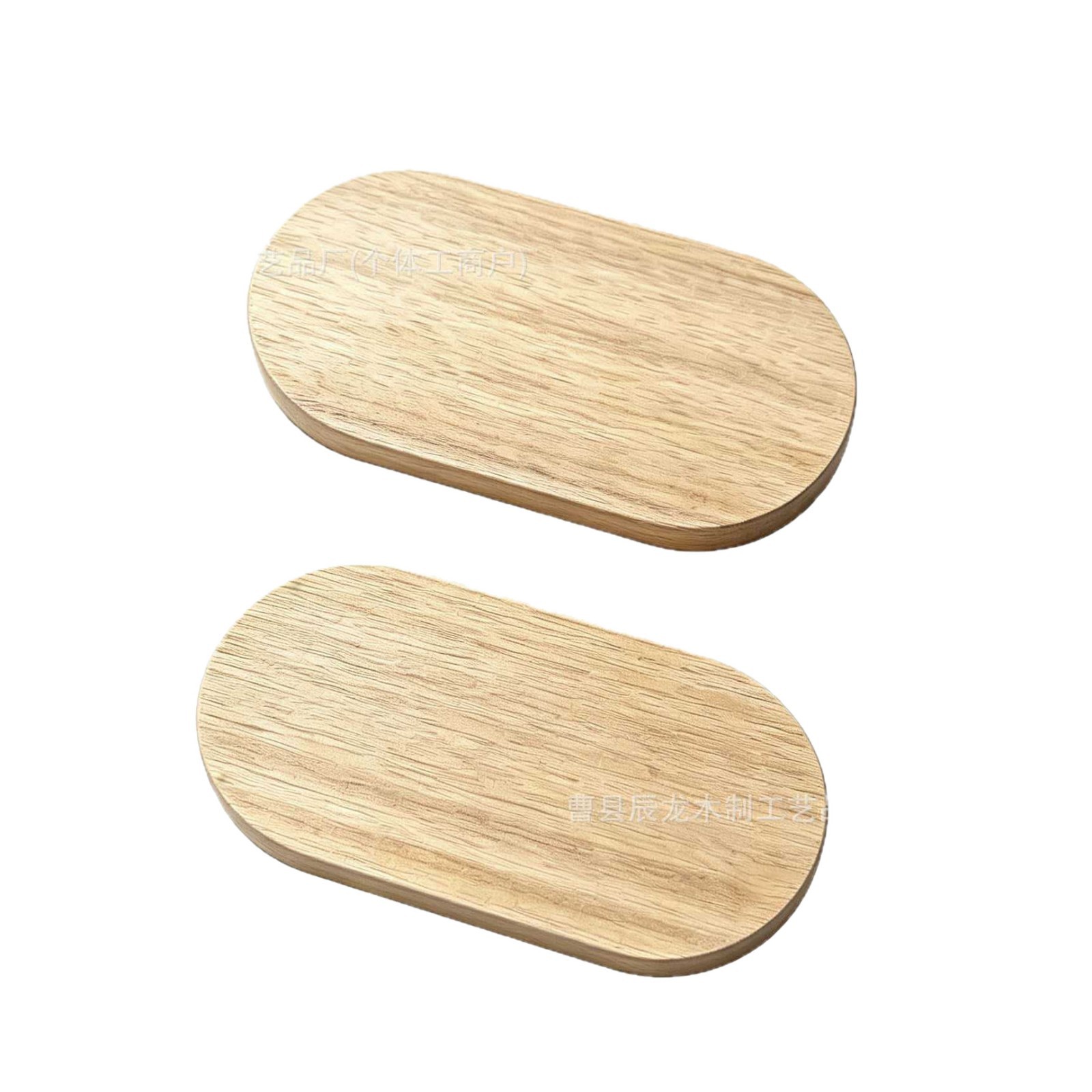 Acacia wood oval doll base, aromatherapy ornament display tray, car dashboard small ornament storage tray