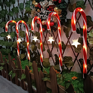 Солнечный пульт дистанционного управления Candy Cane Light One Drag Восемь Drag Двенадцать Открытый рождественские украшения Звезда Газонный свет