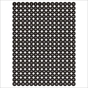 Free Shipping Small 1CM Round Self-adhesive Number Sticker Number Sticker Size Label Sticker Clothing Number Sticker Printing Q