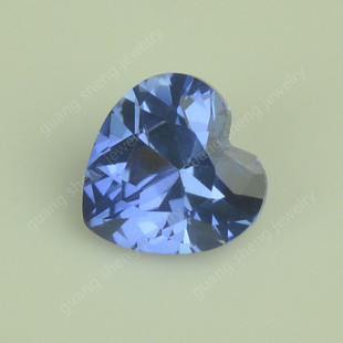 Offer Heart-shaped Medium light blue 32# Blue Corundum Artificial Gemstone Peach-shaped Diamond Imitation Royal Blue Corundum Naked Stone