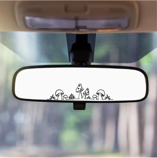Cross-border Amazon car 2-piece eys on Jesus rearview mirror window glass English decoration sticker