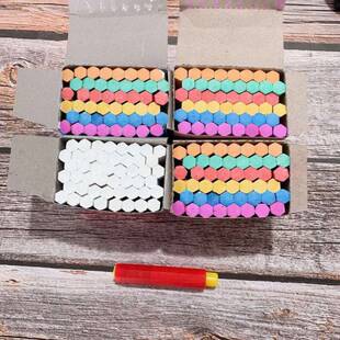 [take 2 copies and send 2 boxes] dust-free chalk white color blackboard special hexagonal color chalk children wholesale