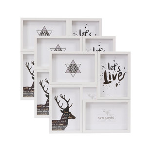 Cross-border wholesale creative photo frame 4 frame 6 inch pendulum wall hanging dual combination photo frame splicing conjoined photo wall American style