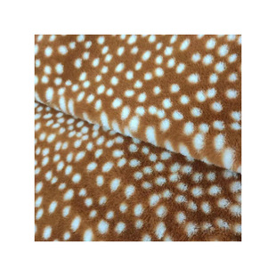 Factory supply printed rabbit plush leopard print small rabbit plush clothing fabric plush toy luggage fabric accessories wholesale