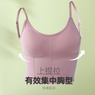Spring and Summer 2023 Women's Small Breasts without Steel Rings Gathering Accessory Breasts Anti-sagging Sports Beautiful Back Bra Thin Seamless Underwear