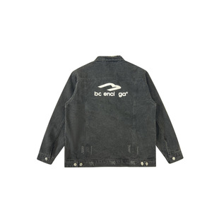 Paris B 25 new street style 3M letter LOGO printing men and women loose Denim coat jacket