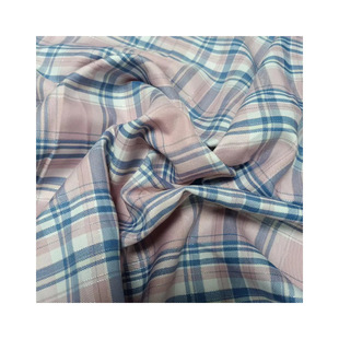 Shirt Plaid Fabric Spring and Summer Thin 40S Cotton Soft and Breathable Men's and Women's Fashion Children's Clothing Plaid Fabric Wholesale