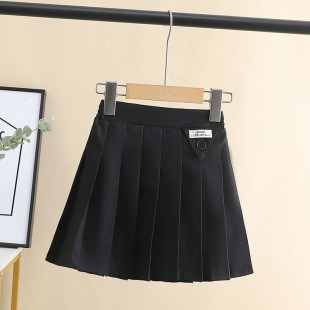 Girls Short Skirt Black Pleated Skirt Girls Primary School Kidsren Pleated Skirt Skirt 2025 Autumn Black Skirt