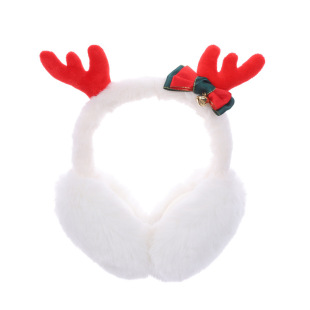 Autumn and Winter new foldable Christmas earmuffs thickened warm plush earmuffs cartoon Christmas elk earmuffs
