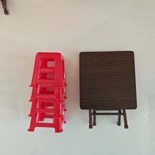 Miniature Mini Version Retro Simulation Square Table Model Ornaments Celebrating Home Internet Celebrant Nostalgic Objects Chaoshan