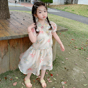 Girls Children's New Chinese Phnom Penh suit Photo Color in stock Korean Dress suit Other Cotton Women Mainland China