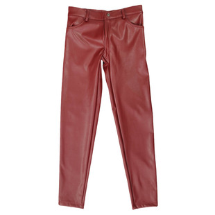 European and American Cross-border Men's PU Leather Pants NK31 Motorcycle Tight Small Straight Jeans Boots Pants Casual Pants