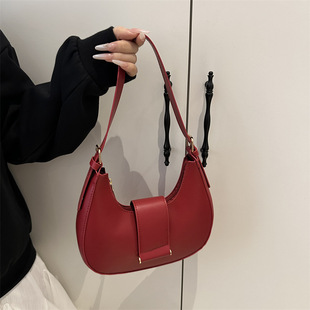 Cross-border New Portable Crescent Bag Women's High-end All-match Underarm Bag Fashionable Casual Commuter Shoulder Dumpling Bag