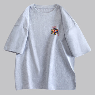 Men's Short-sleeved T-shirt Men's Loose Base Shirt Summer Trendy Brand Clothes American Style High Street Half-sleeved Large Size Men's T-shirt