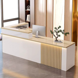 Reception Desk Cashier Bar New Chinese Company Front Desk Counter Clothing Store Hotel Front Desk Beauty Salon Simple
