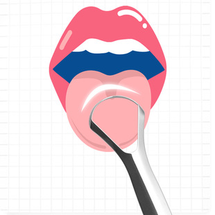 Factory direct stainless steel tongue scraper tongue coating device tongue care tools easy to clean