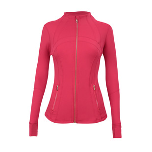 Lulu with Define Original Standard Yoga Clothing Jacket with Vertical Collar Women's Yoga Clothing Jacket Sports Fitness Running