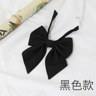 Solid color pointed collar flower ladies bow tie JK bow tie Korean casual feather root girl bow wholesale
