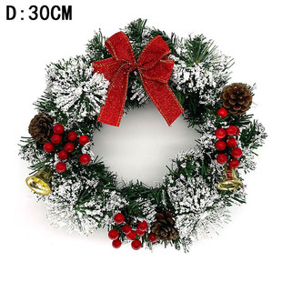Christmas wreath holiday wreath handmade simulation mushroom red fruit wreath hotel mall decoration Christmas tree decoration