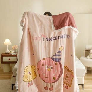 Children's cotton gauze jacquard summer quilt ten-layer gauze pure cotton puff quilt summer quilt kindergarten baby thin quilt