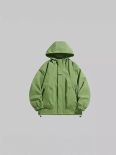 Men's and Women's Jacket Spring and Autumn Couple's Simple Fashion Outdoor Casual Hooded Jacket Youth Student Jacket