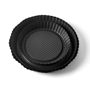 Cross-border in stock solid bottom sunflower pie plate round pizza suit chrysanthemum edge carbon steel pizza plate cake mold