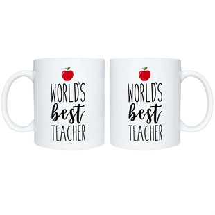 Creative ceramic coffee cup wholesale Happy Teachers Day mug gift cup logo can be made