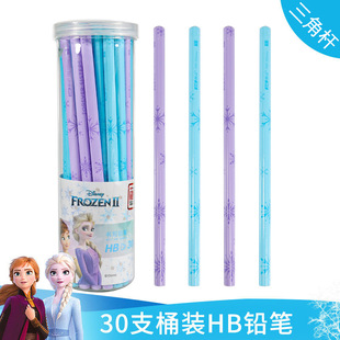 Frozen натуральный мультяшный HB детский карандаш 30 шт. 2b маленький кожаный карандаш ученик начальной школы пишущая ручка оптом