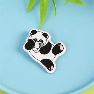 National Fashion cartoon cute panda brooch badge acrylic brooch mobile phone shell patch diy accessories jewelry customization