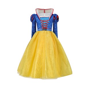 Cross-border Snow White Same Style Cross-border COS dress Mesh Puff Sleeve Girl Princess Dress Stage Play Dress