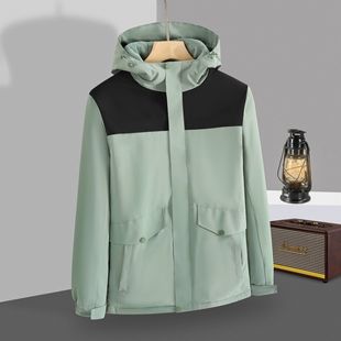 One-piece velvet fleece-lined thickened color matching jacket outdoor winter 150D coated casual sports warm jacket coat